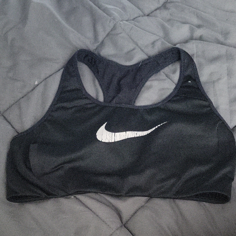 Nike Black Racerback Sports Bra with Compression Fit